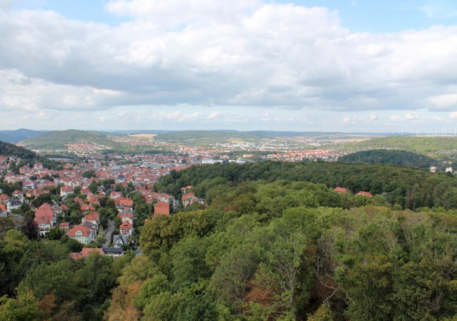 Rechts hinter den Bergen müsste Kammerforst liegen