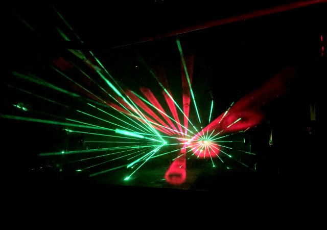 Laser- und Musikshow nur für uns